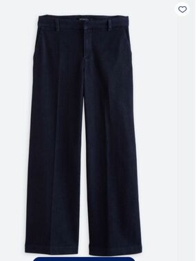 Women's Liverpool Kelsey Wide Leg Trouser (dark jean color; size 10/30)